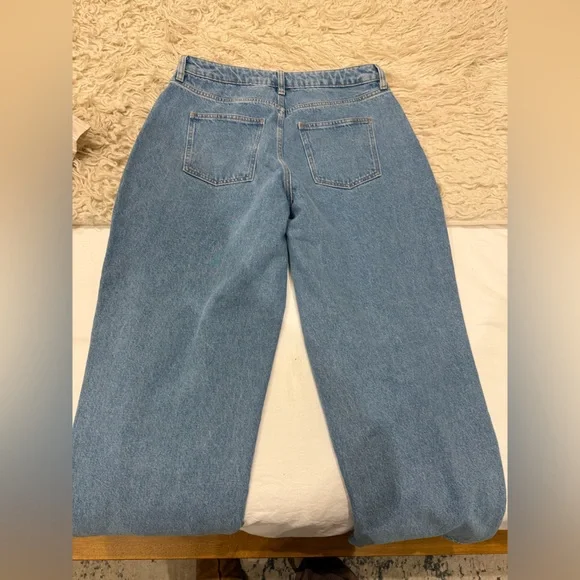 Denim Forum Light Blue Straight Leg Jeans - Picture 3 of 3